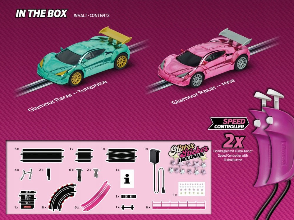 Carrera GO!!! - Girls Power Glamour Racing 49m Automobilių Trasa + 2 Automobiliai (Modelis 62579) - vaizdas 10