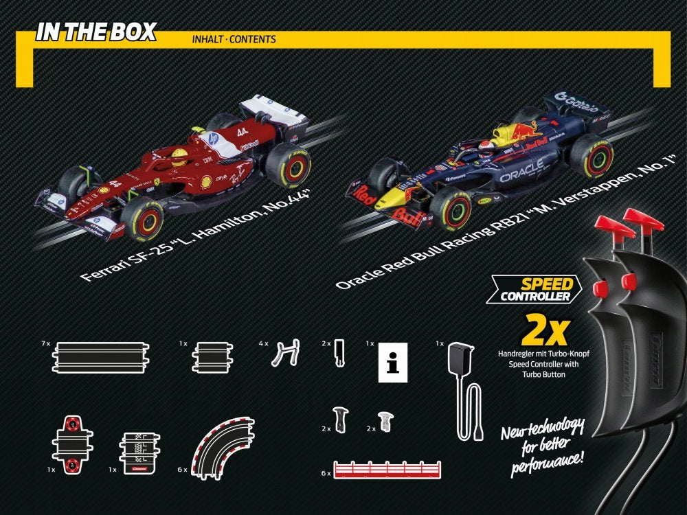 Carrera GO!!! - CHAMPION'S RACING Lenktynių Trasa 43 m + 2 Automobiliai (Modelis 62603) - vaizdas 9