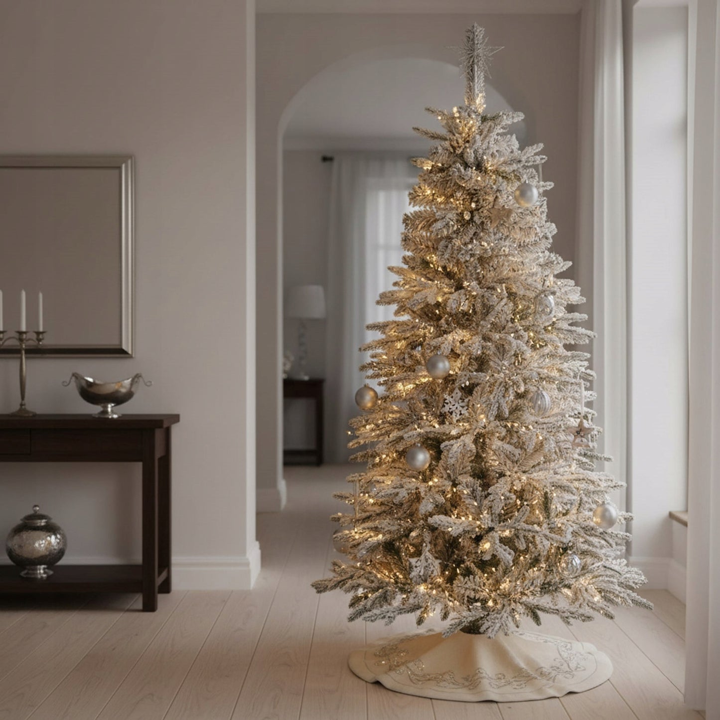 Dirbtinė Kalėdų eglutė „Premium“ 180 cm, tanki, su sniego efektu - vaizdas 9