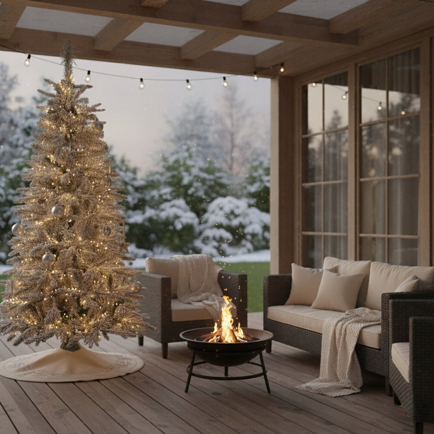 Dirbtinė Kalėdų eglutė „Premium“ 180 cm, tanki, su sniego efektu - vaizdas 5