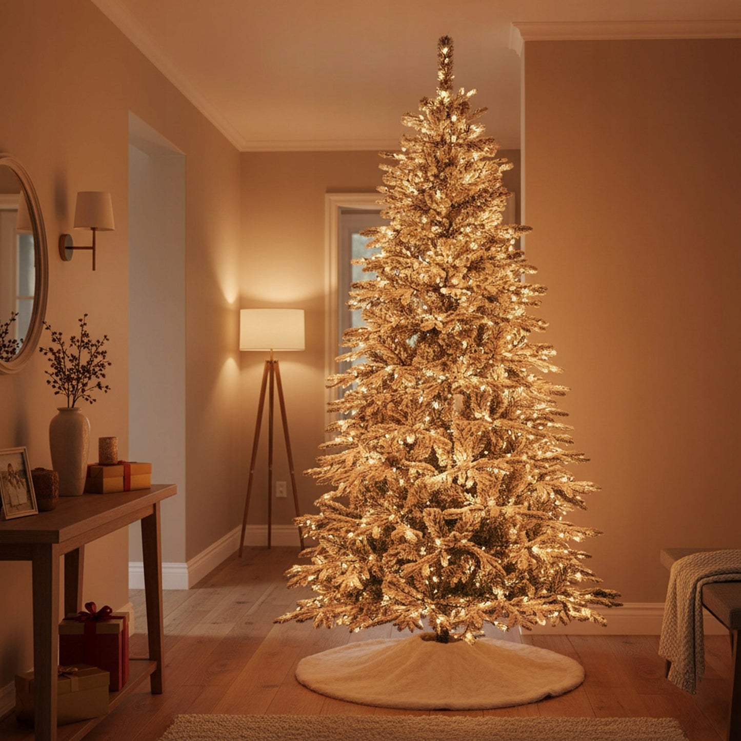 Dirbtinė Kalėdų eglutė „Premium“ 220 cm, tanki, su sniego efektu - vaizdas 6