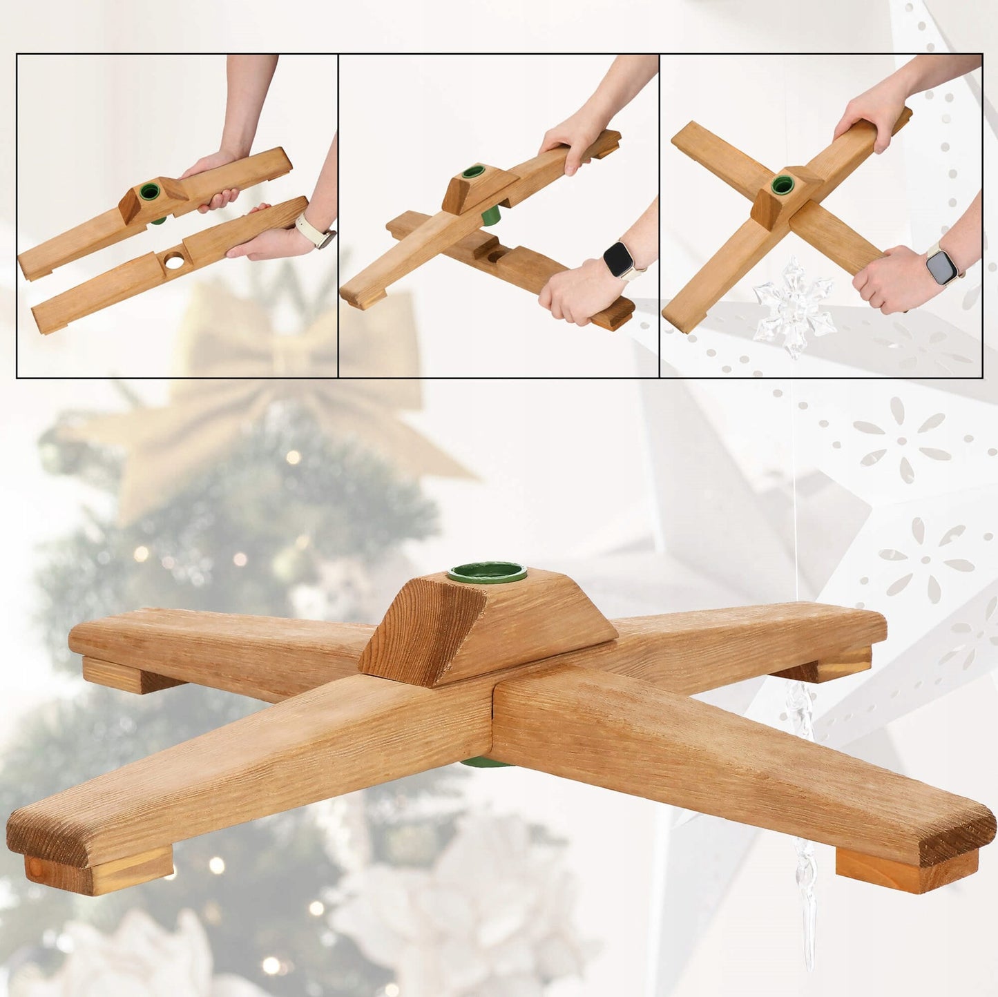 Dirbtinė eglutė Šiaurės Kaukazo eglė 120 cm, tanki ir natūraliai atrodo kaip gyva, PREMIUM klasės - vaizdas 8