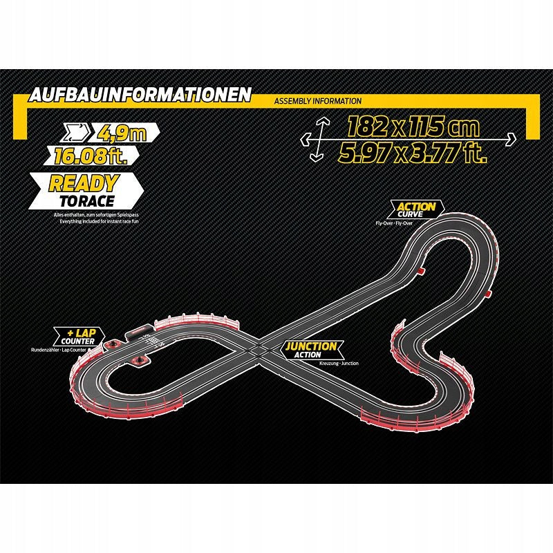 Carrera GO!!! - 49m Nascar Automobilių Trasa + 2 Automobiliai (Modelis 62582) - vaizdas 6