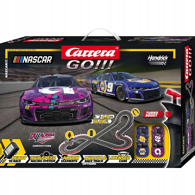 Carrera GO!!! - 49m Nascar Automobilių Trasa + 2 Automobiliai (Modelis 62582) - pagrindinis vaizdas