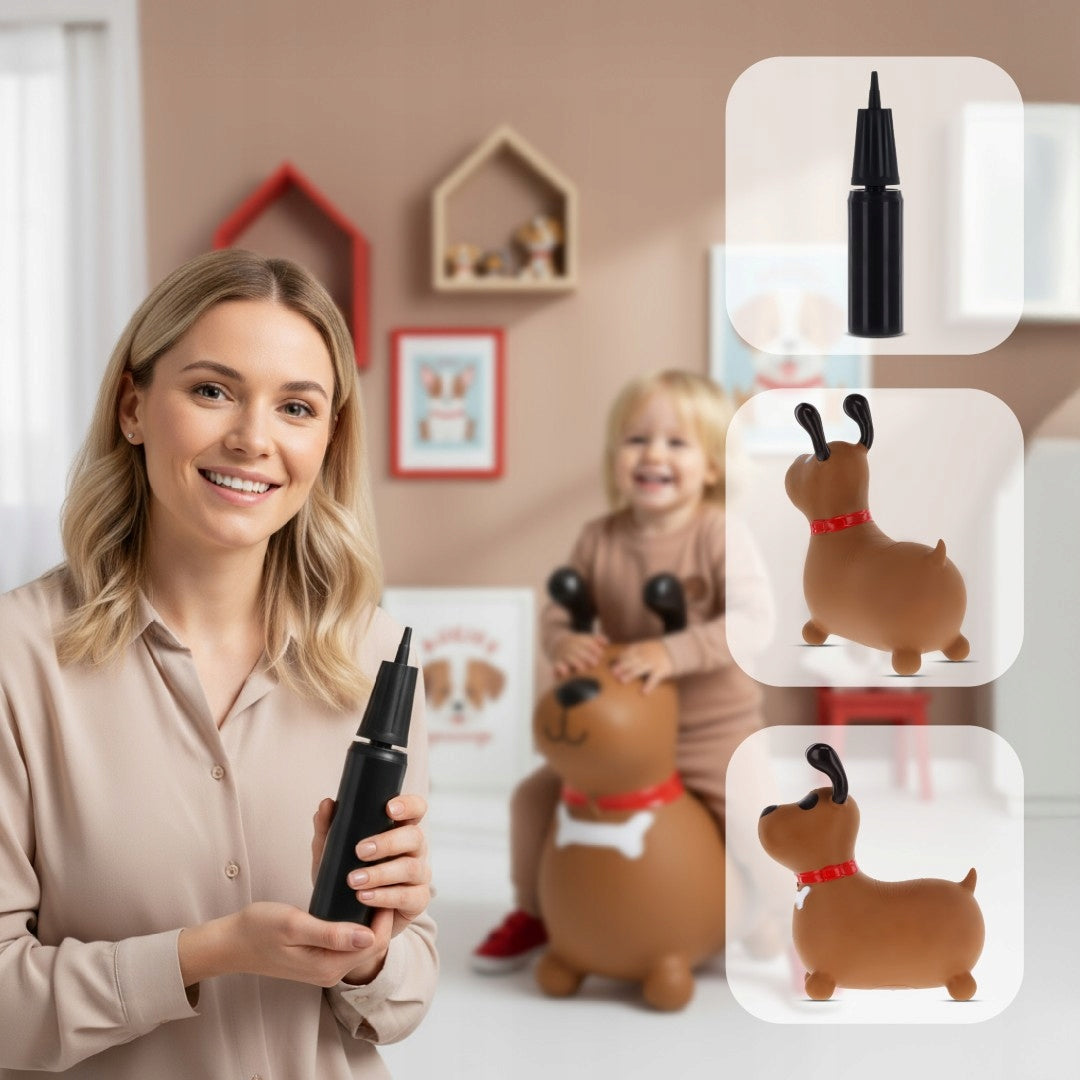 Guminis šokliukas Reksio, rudas, skirtas nuo 12 mėn – vaizdas 5