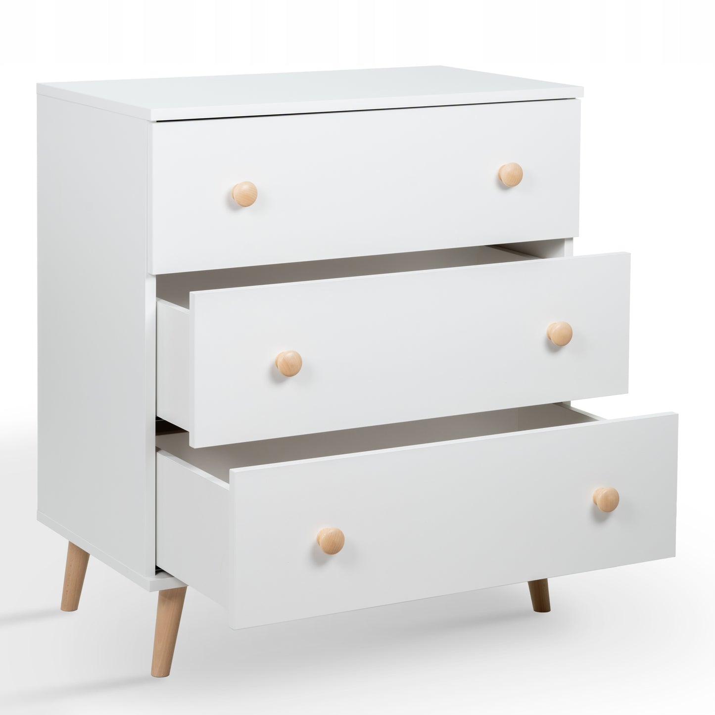 Vaikų komoda su pervystymo stalu TOMI ant ąžuolo kojų – vaizdas 3