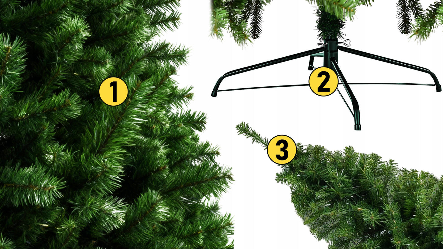 Dirbtinė eglutė Stazer „Sosna“ 180 cm, žalia, tanki, šventinė dekoracija, PREMIUM – vaizdas 2