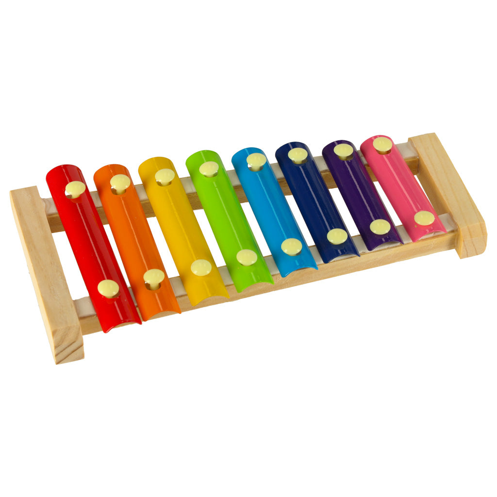 Mediniai spalvoti ugdomieji ksilofonai