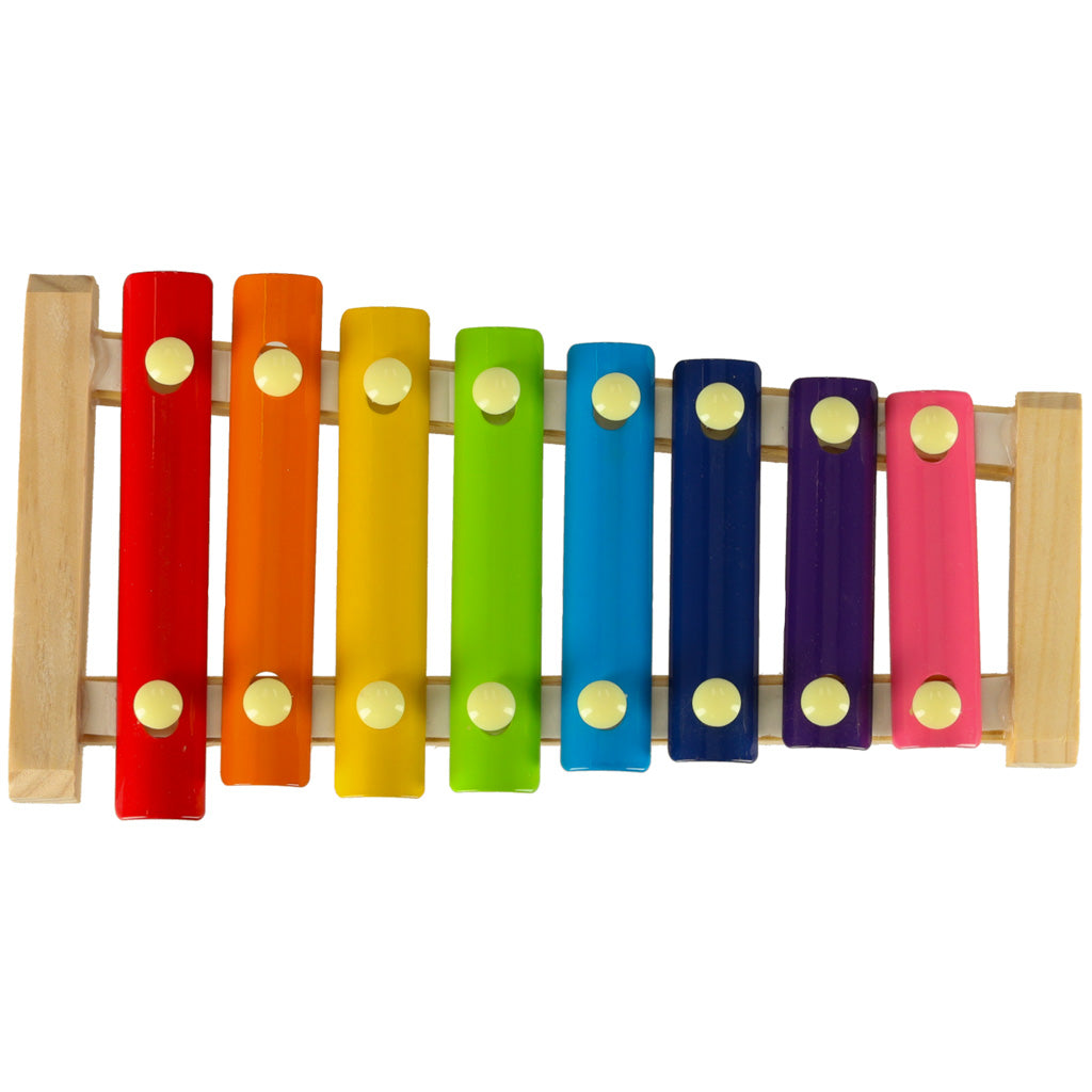 Mediniai spalvoti ugdomieji ksilofonai
