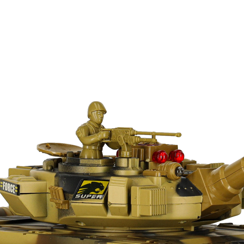 Nuotoliniu būdu valdomas tankas RC War Tank 9993 2.4 GHz, dykumos