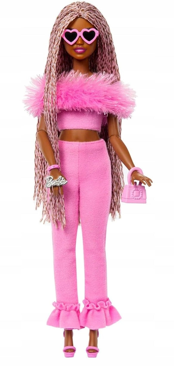 Barbie Deluxe Fashionistas lėlė, rožiniu kostiumėliu, rekomenduojamas amžius 4 metai – vaizdas 3