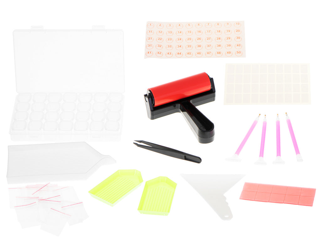 Deimantinės tapybos siuvinėjimo priedų rinkinys – vaizdas 2