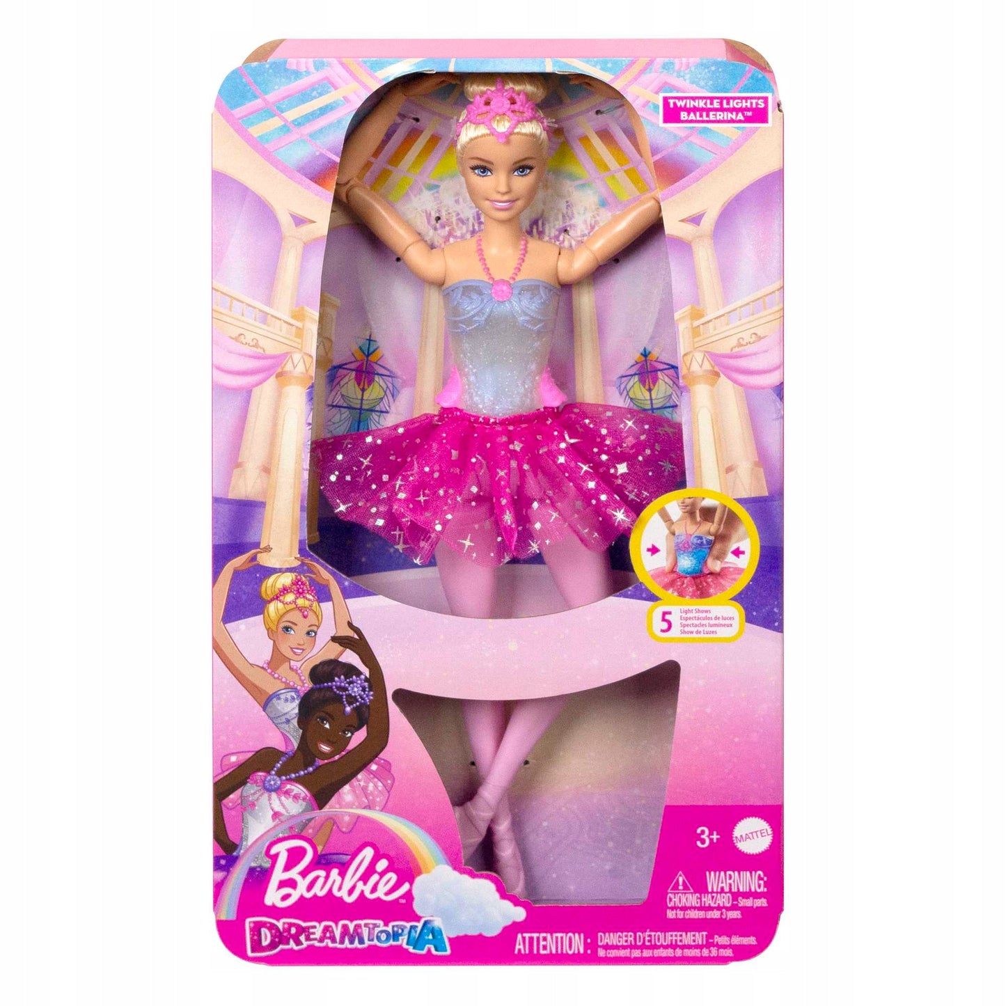 Barbie Dreamtopia balerina su švieselėmis HLC25, pakuotė – vaizdas 6