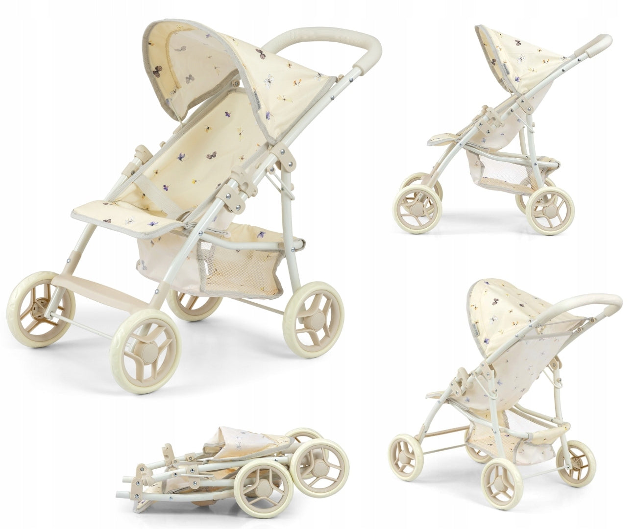 Lėlių vežimėlis su sulankstomu stogeliu Milly Mally Natalie 3+ – vaizdas 2