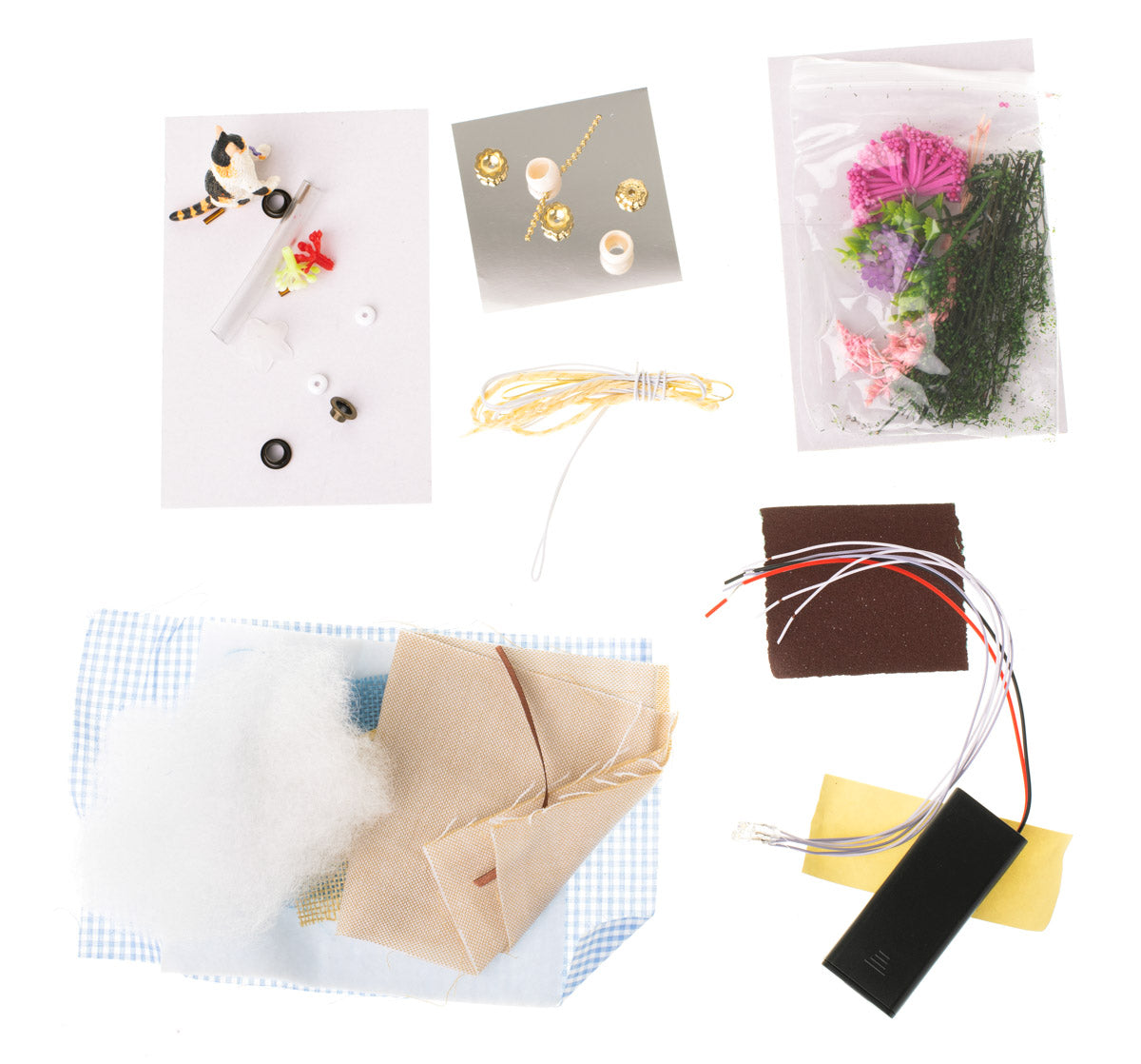 Medinis retro DIY lėlių namelio modelis 3013 su LED apšvietimu, 13 cm