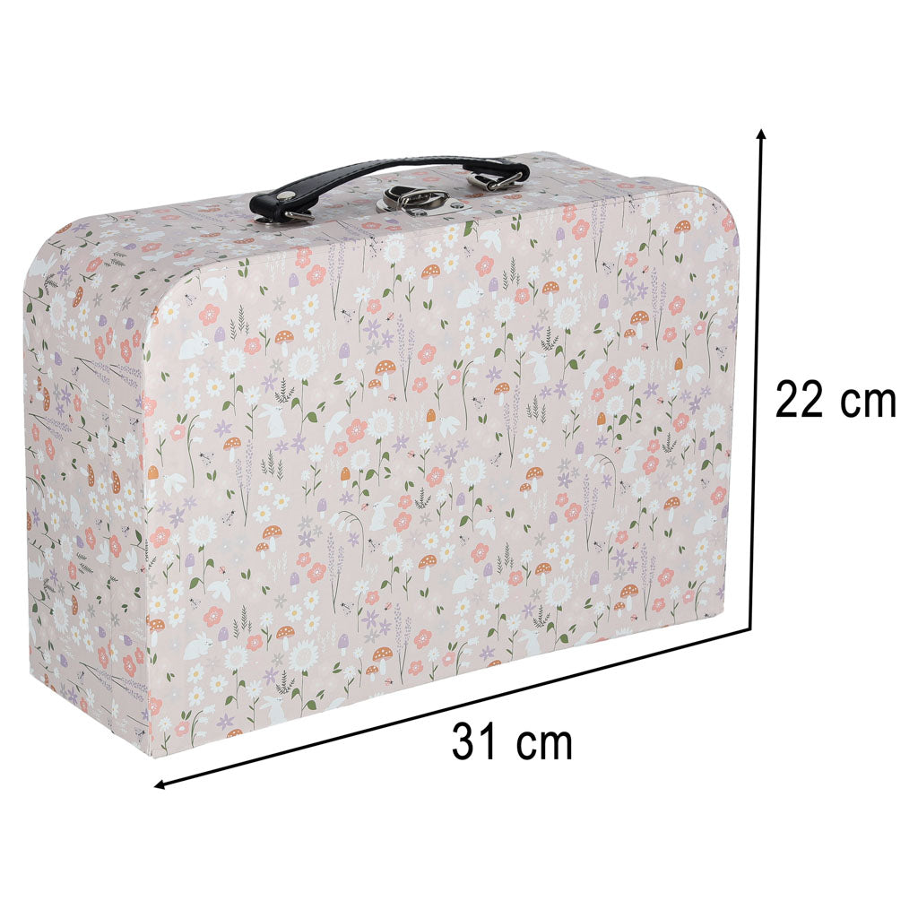 Lėlių namelis lagamine su mediniais baldais