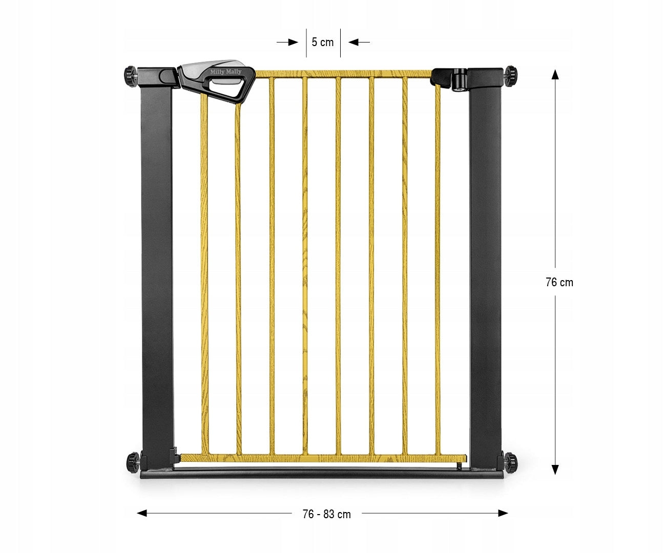 Apsauginis vartų barjeras vaikams iki 83 cm, įvairių spalvų – vaizdas 4