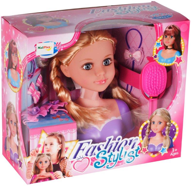 Lėlės galva, skirta stilizuoti su aksesuarais – vaizdas 2