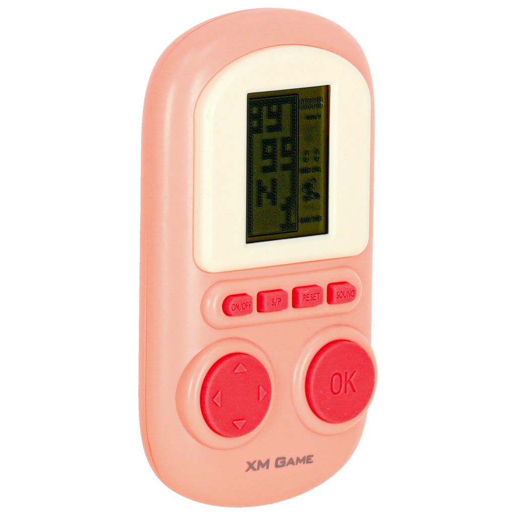 Rožinė mini nešiojama elektroninė vikrumo žaidimų konsolė