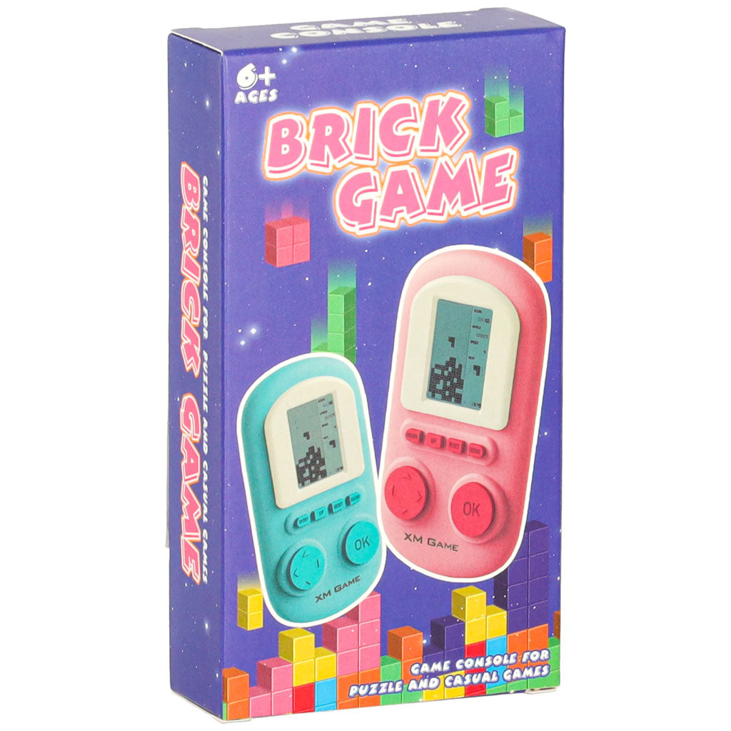 Geltonas nešiojamas kišeninis elektroninis arkadinis žaidimas