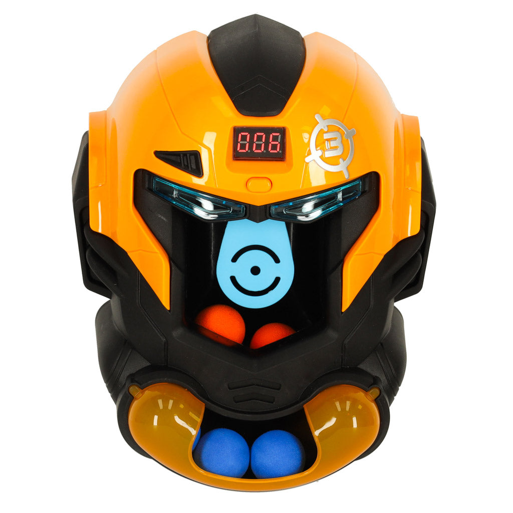 Tikslinio šaudymo roboto galvos arcade žaidimo rinkinys pistoletas + kamuoliukai – vaizdas 3