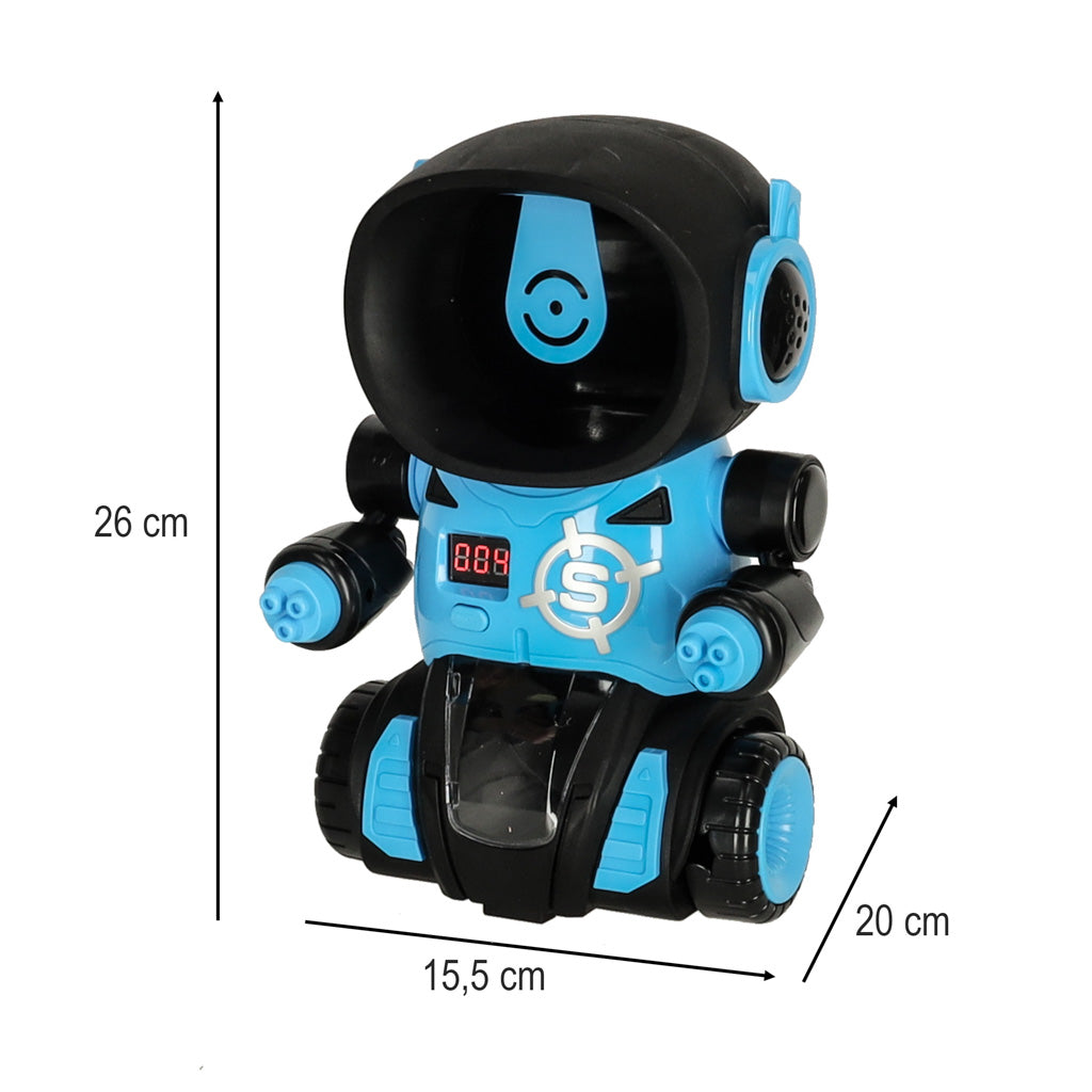 Vikrumo žaidimas: robotas taikinys, 2 pistoletai ir kamuoliukai