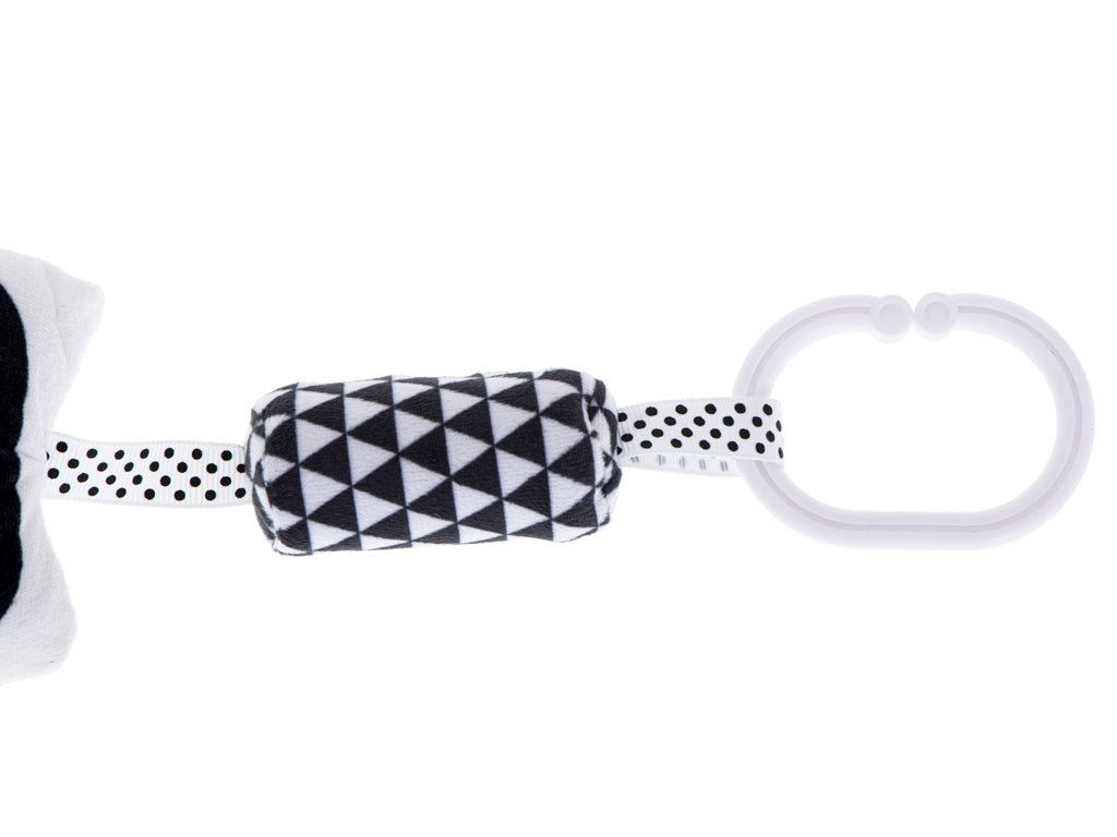 Sensorinis pakabukas barškutis kontrastinga pelėda