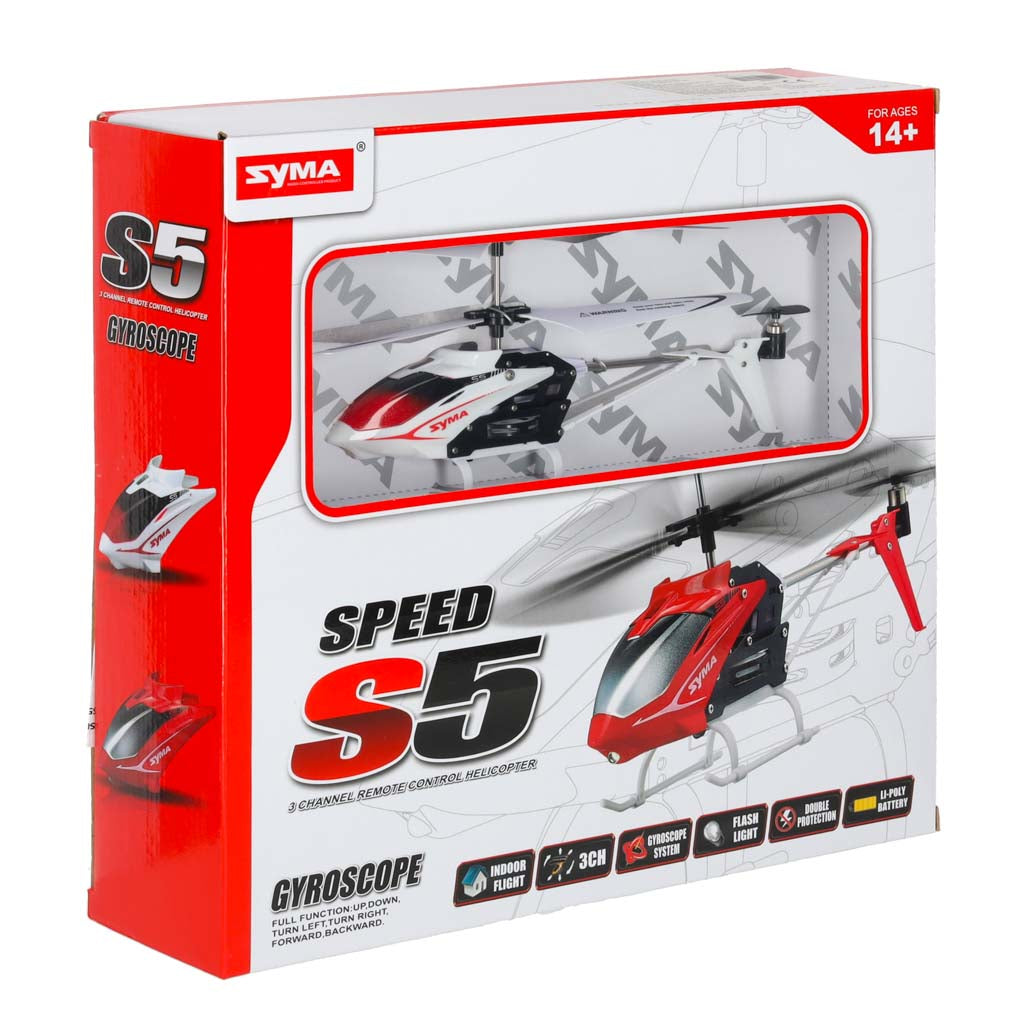SYMA S5 3CH RC nuotoliniu būdu valdomas sraigtasparnis, baltas