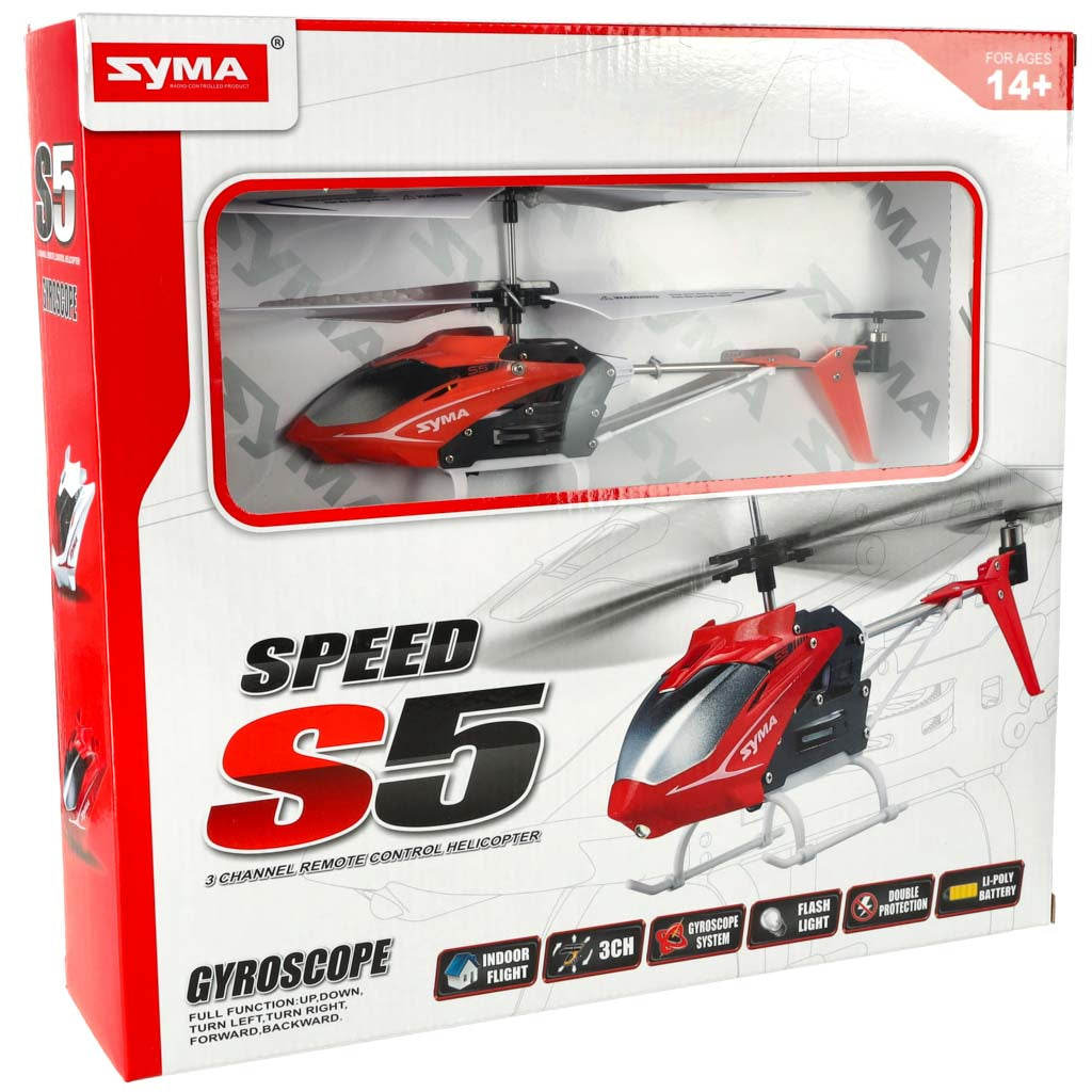 RC sraigtasparnis SYMA S5 3CH, raudonas