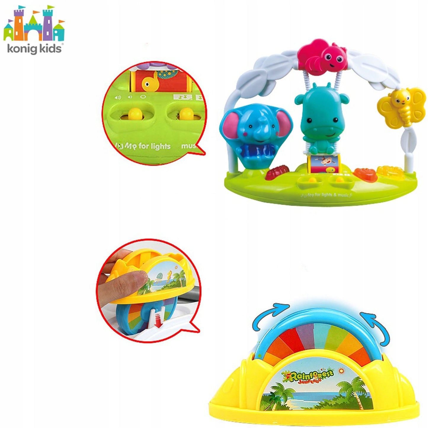 Interaktyvus vaikiškas šokliukas Jumperoo Matadi, originalioje pakuotėje – vaizdas 3