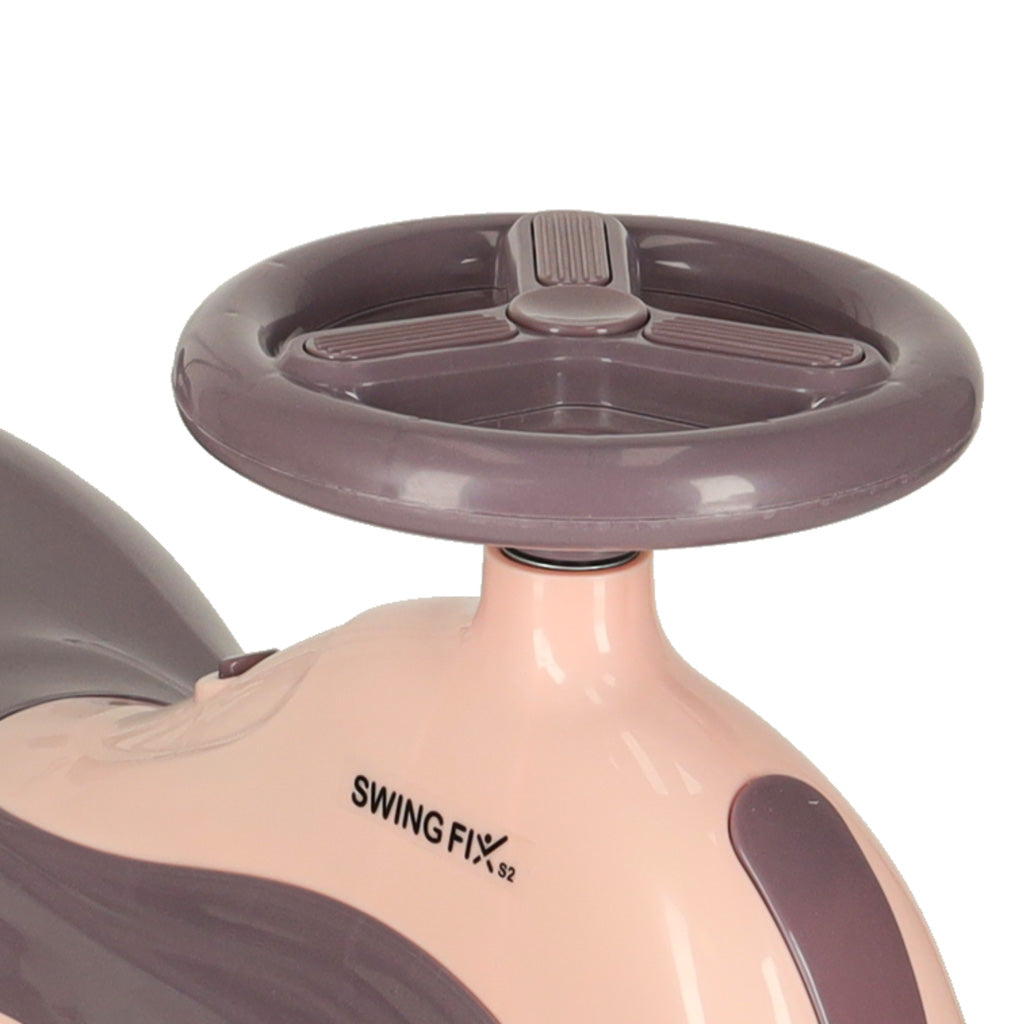 Gravitacinė paspiriama mašinėlė LED Swing FIX S2, motorolerio tipo, su stūmimo rankena, violetinė, maks. 100 kg
