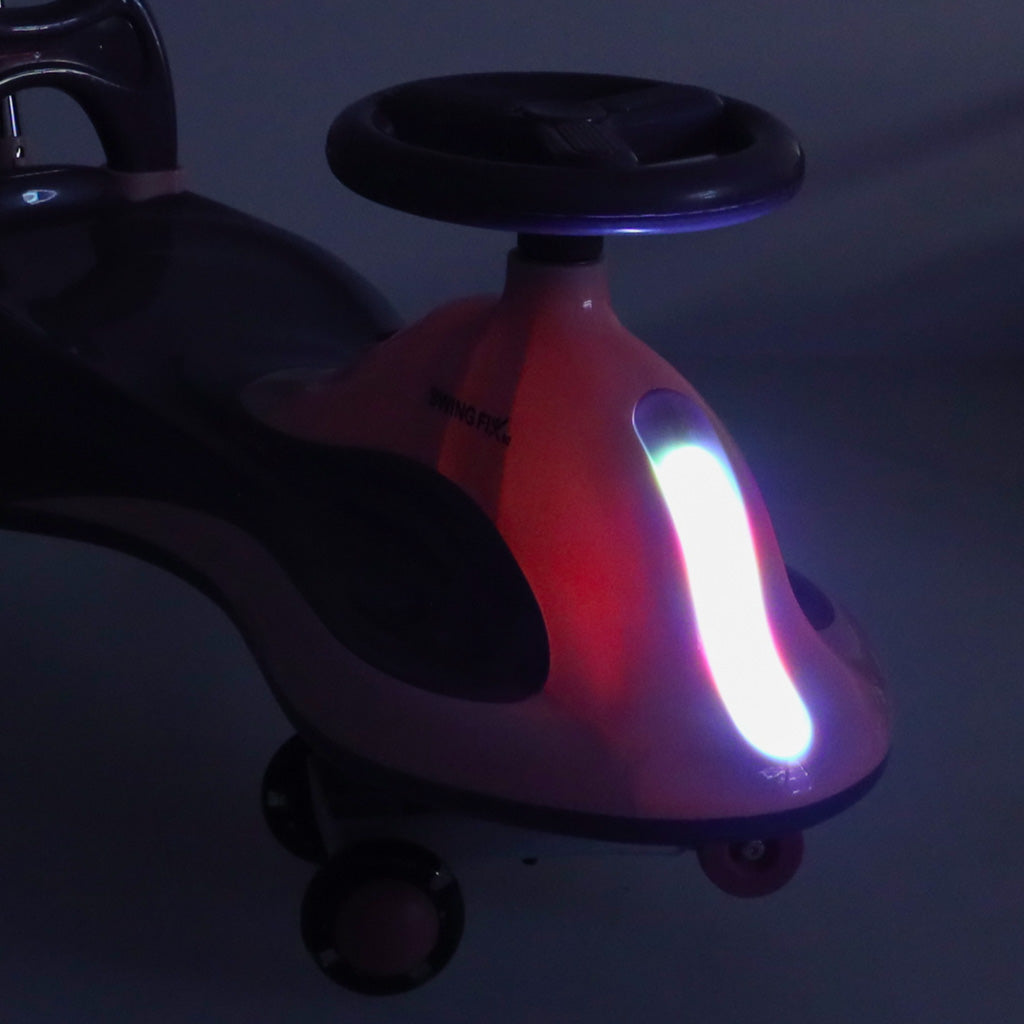 Gravitacinė paspiriama mašinėlė LED Swing FIX S2, motorolerio tipo, su stūmimo rankena, violetinė, maks. 100 kg