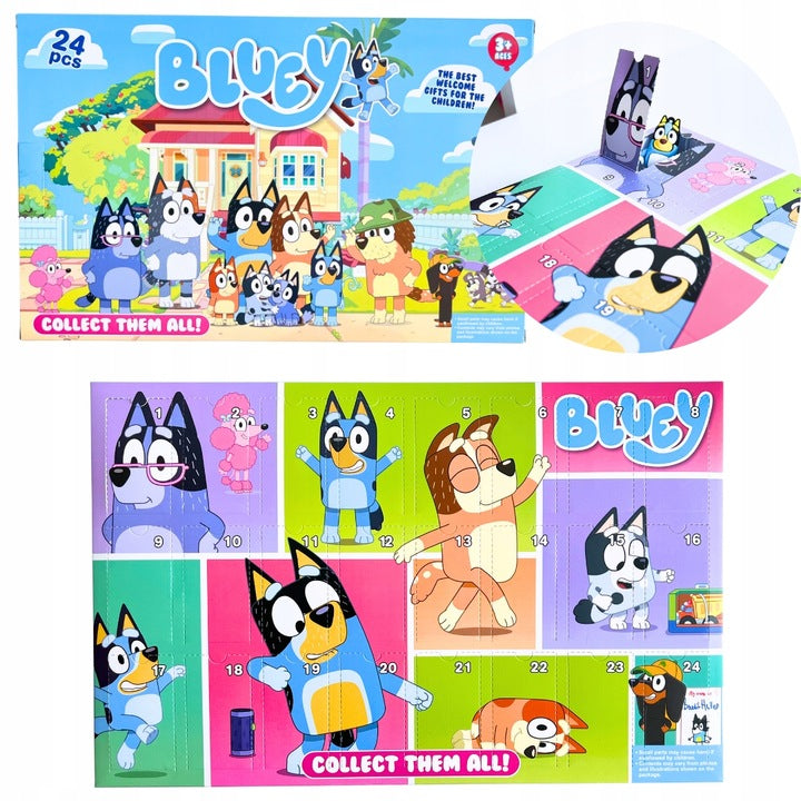 Adventinis kalendorius Bluey ir Bingo figūrėlės, 24 vnt – vaizdas 2