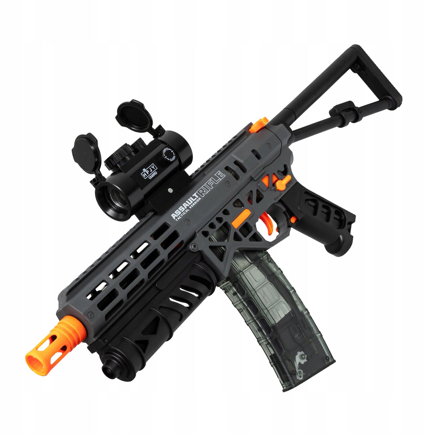 Automatinis pistoletas su gelinėmis kulkomis - didelis žaidimo rinkinys, 70 cm ilgio - vaizdas 2