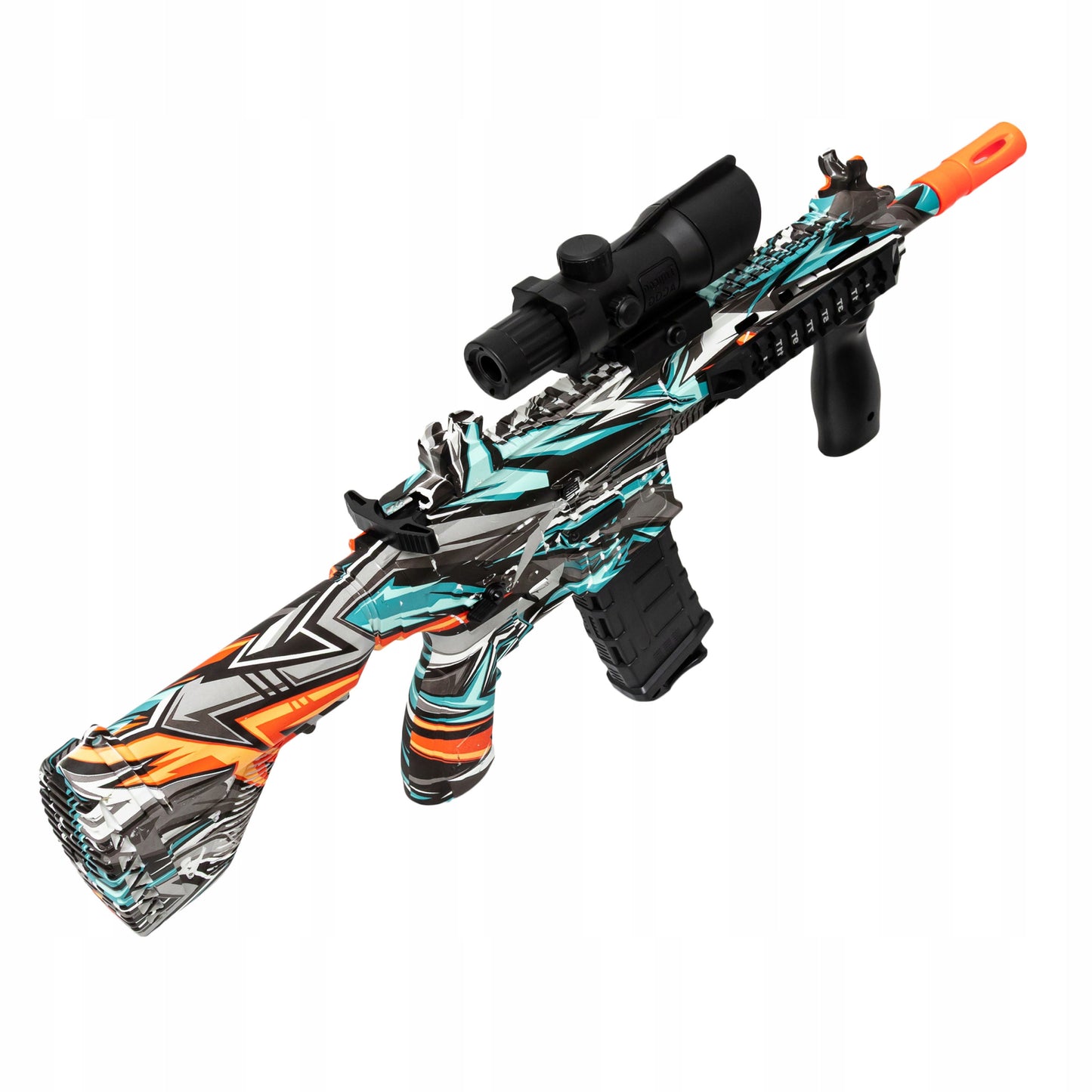 Automatinis pistoletas su gelinėmis kulkomis, dviem šaudymo režimais ir taikikliu - vaizdas 2