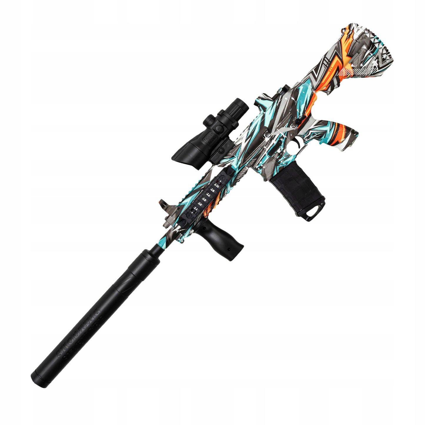 Automatinis pistoletas su gelinėmis kulkomis, dviem šaudymo režimais ir taikikliu - vaizdas 8