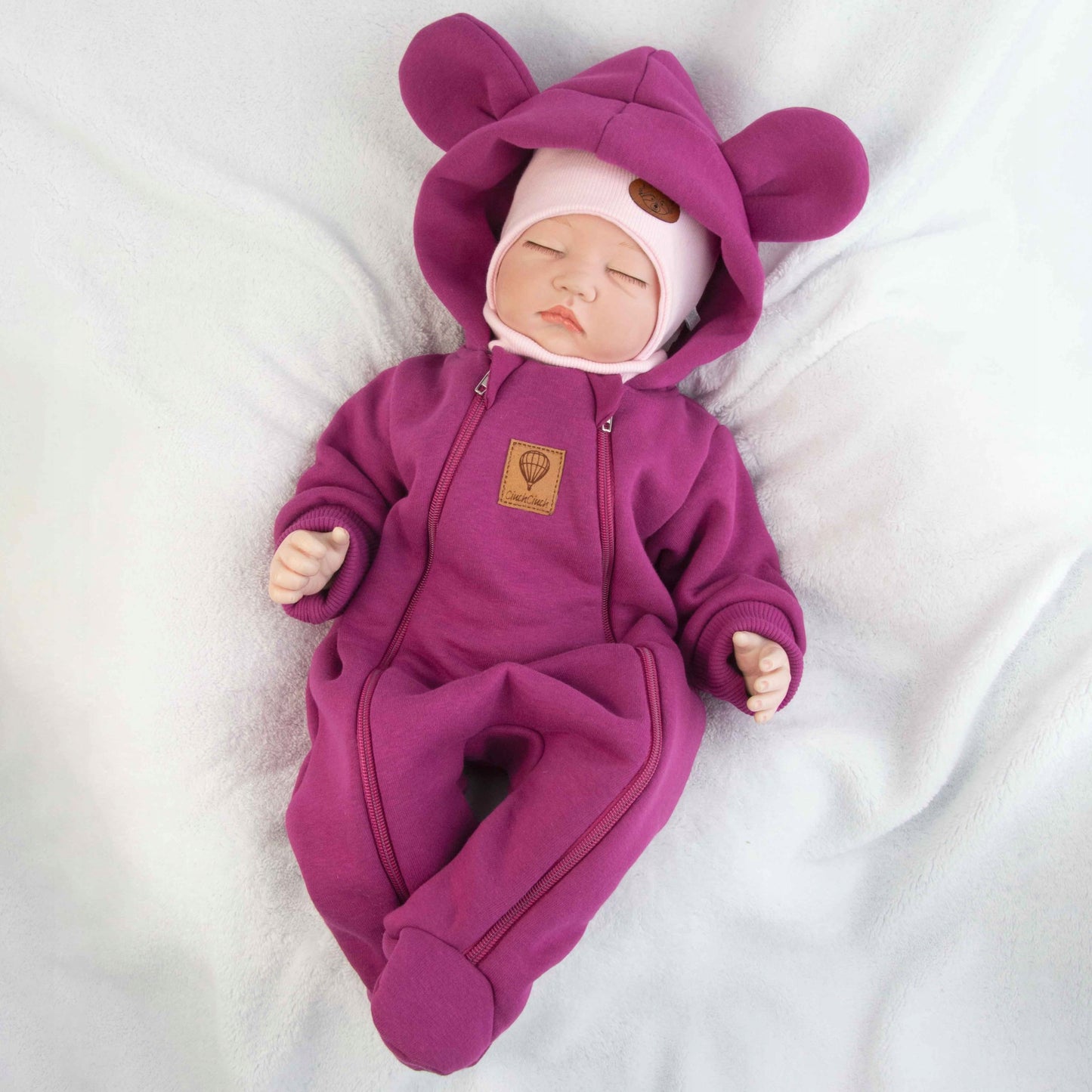 Kūdikių kombinezonas violetinis – vaizdas 2