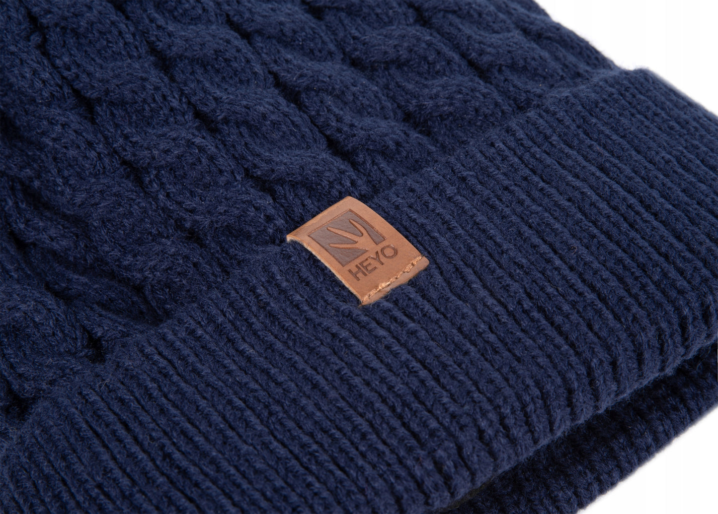 Vaikų kepurės, šaliko ir pirštinių komplektas, tamsiai mėlynas – vaizdas 3