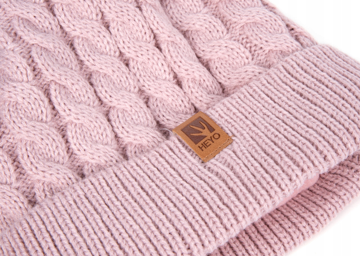 Mergaitės kepurės, šaliko ir pirštinių komplektas, rožinis – vaizdas 3