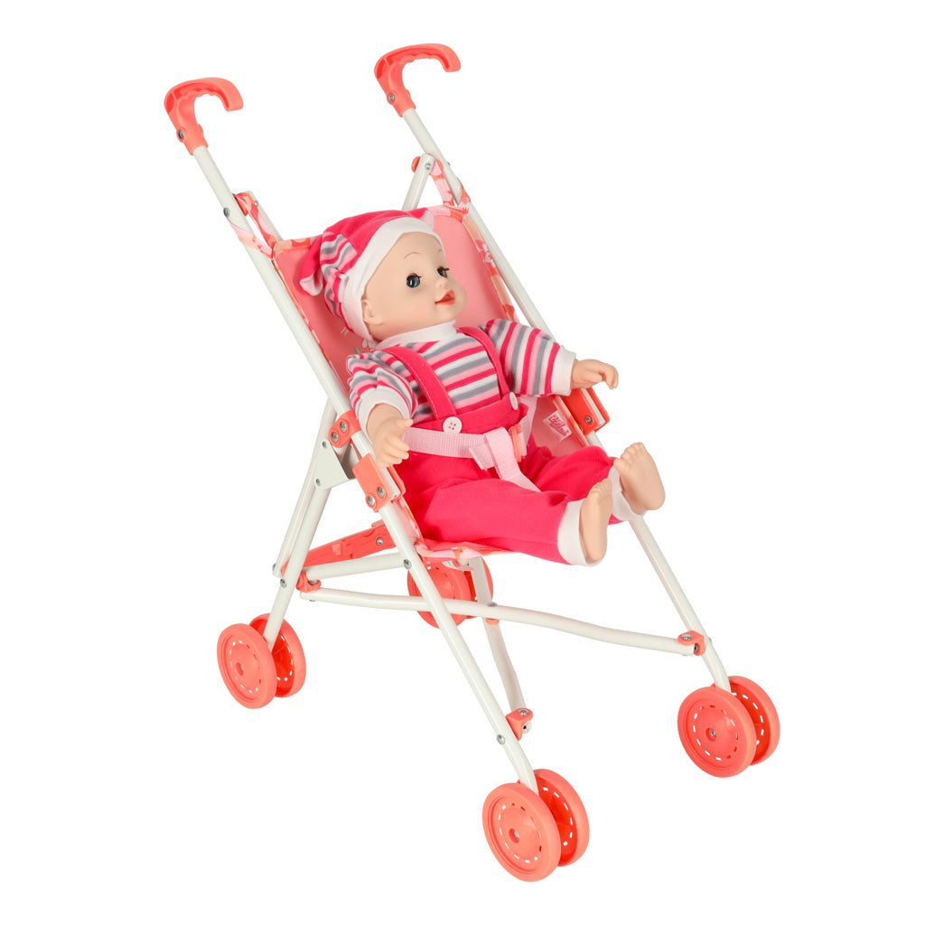 Baby Annabell sulankstomas lėlės vežimėlis rožinis