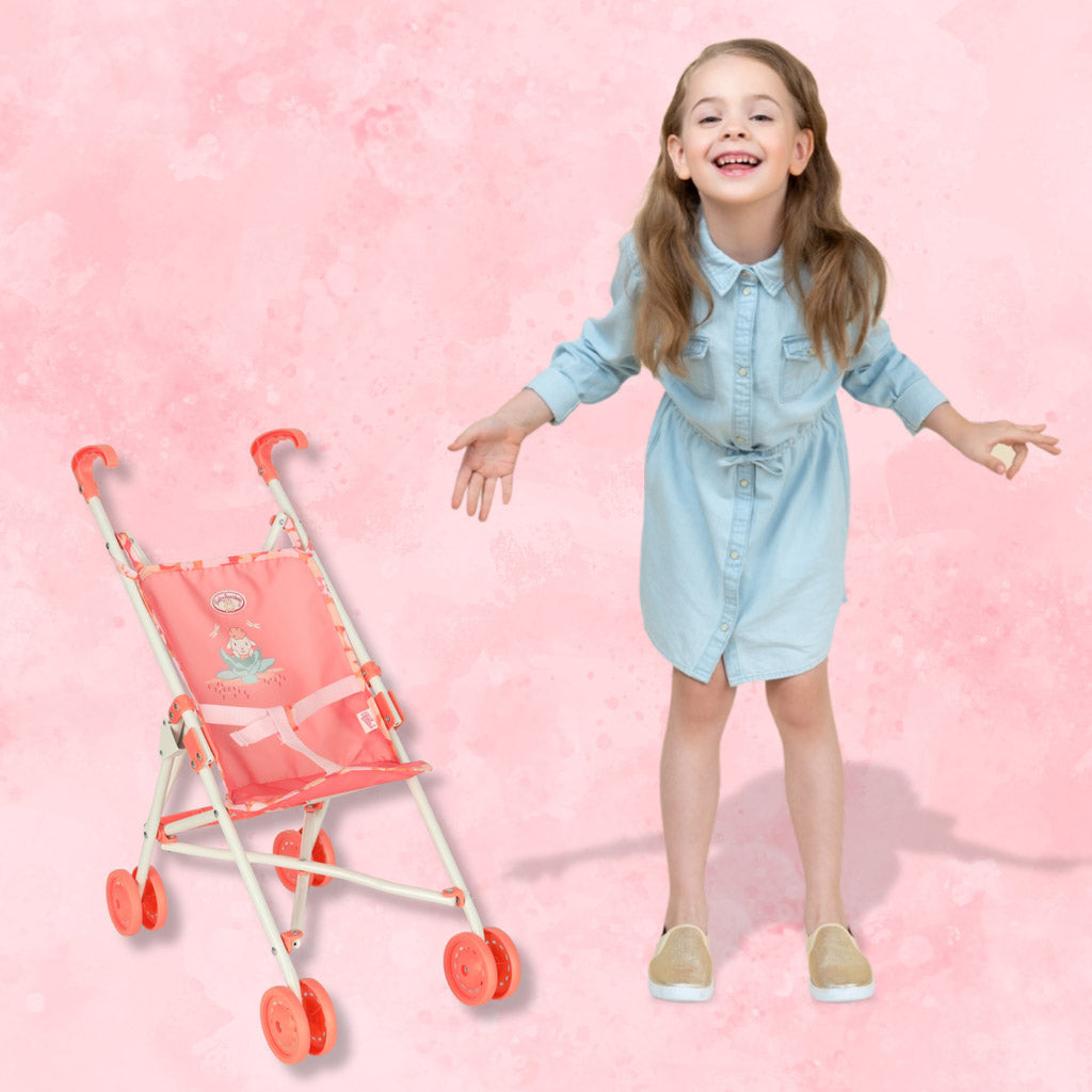 Baby Annabell sulankstomas lėlės vežimėlis rožinis