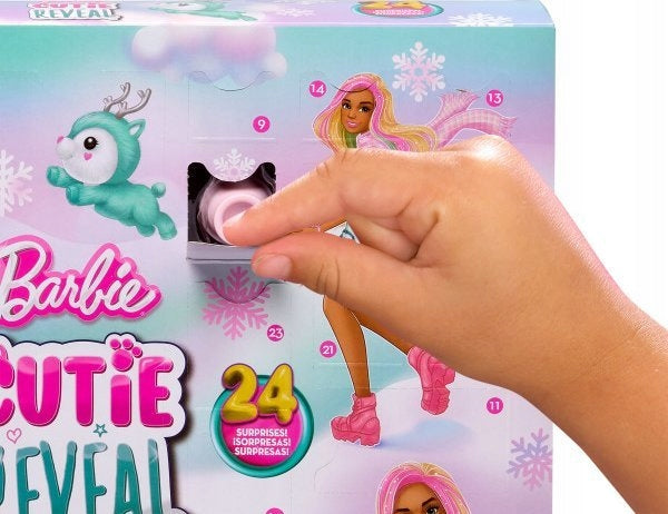 Barbie Mattel Cutie Reveal HJX76 Advento kalendorius – vaizdas 4