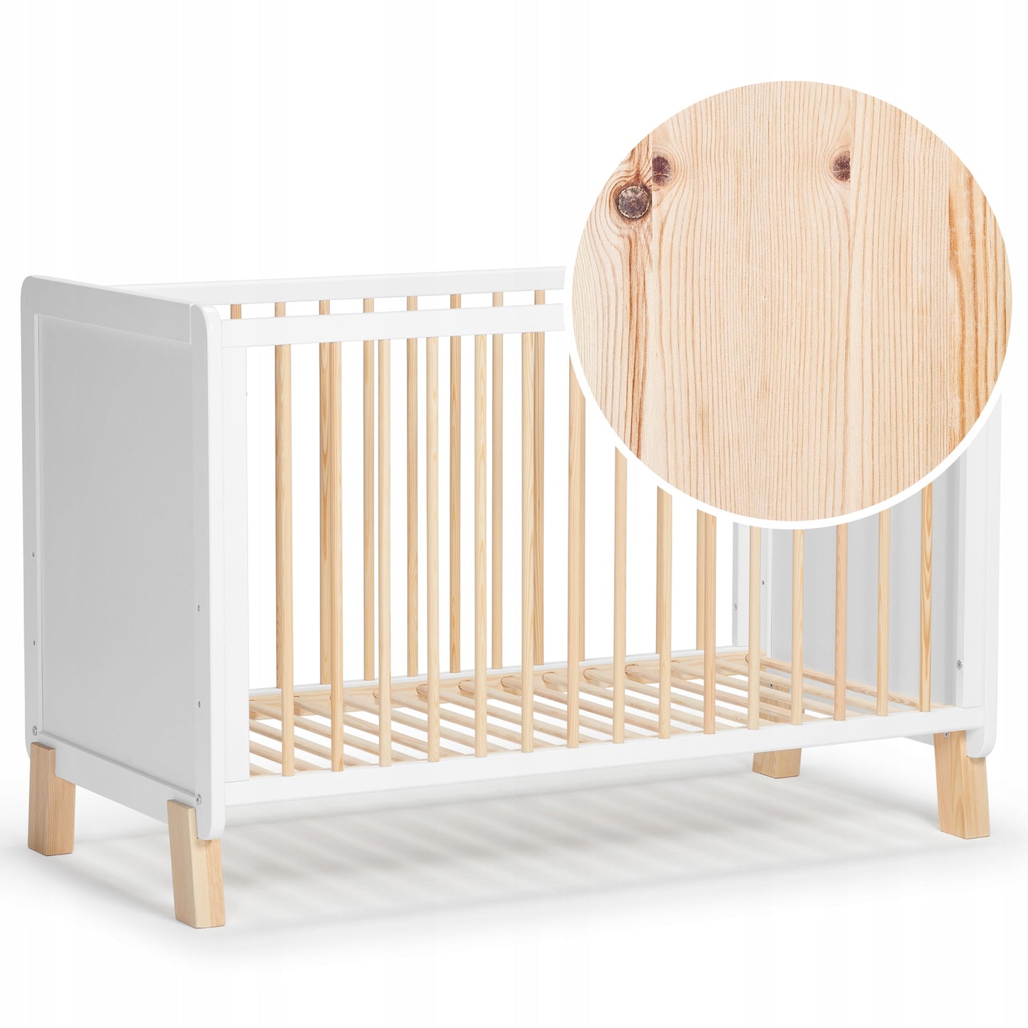 Medinė Lovytė NICO x 124 cm - Balta – vaizdas 2