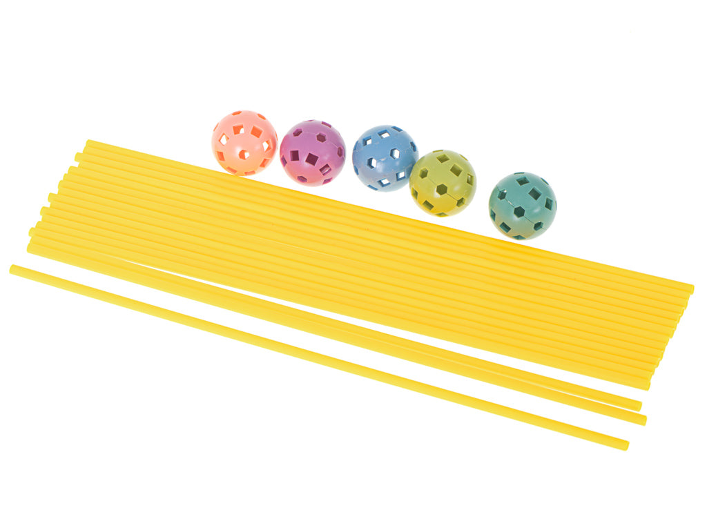 Kūrybinis konstruktorius su vamzdeliais: palapinė, namelis, 75 elementai