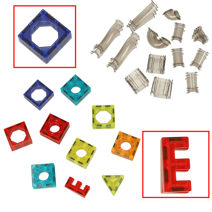 Magnetinių plytų marmuro kamuolio takelis su garso muzika 118 elementų – vaizdas 4