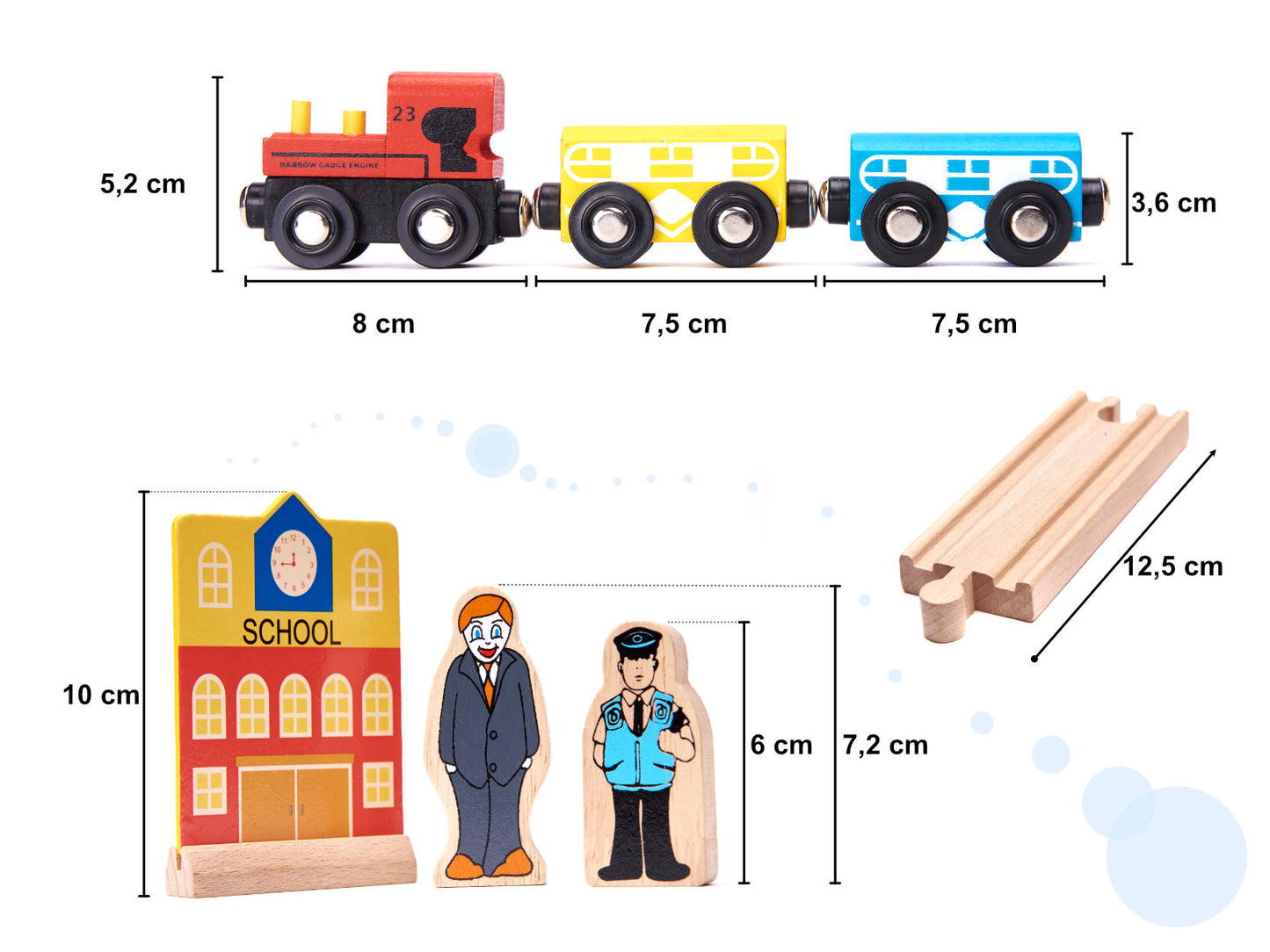 Medinių traukinio vagonėlių bėgiai + 70el – vaizdas 3