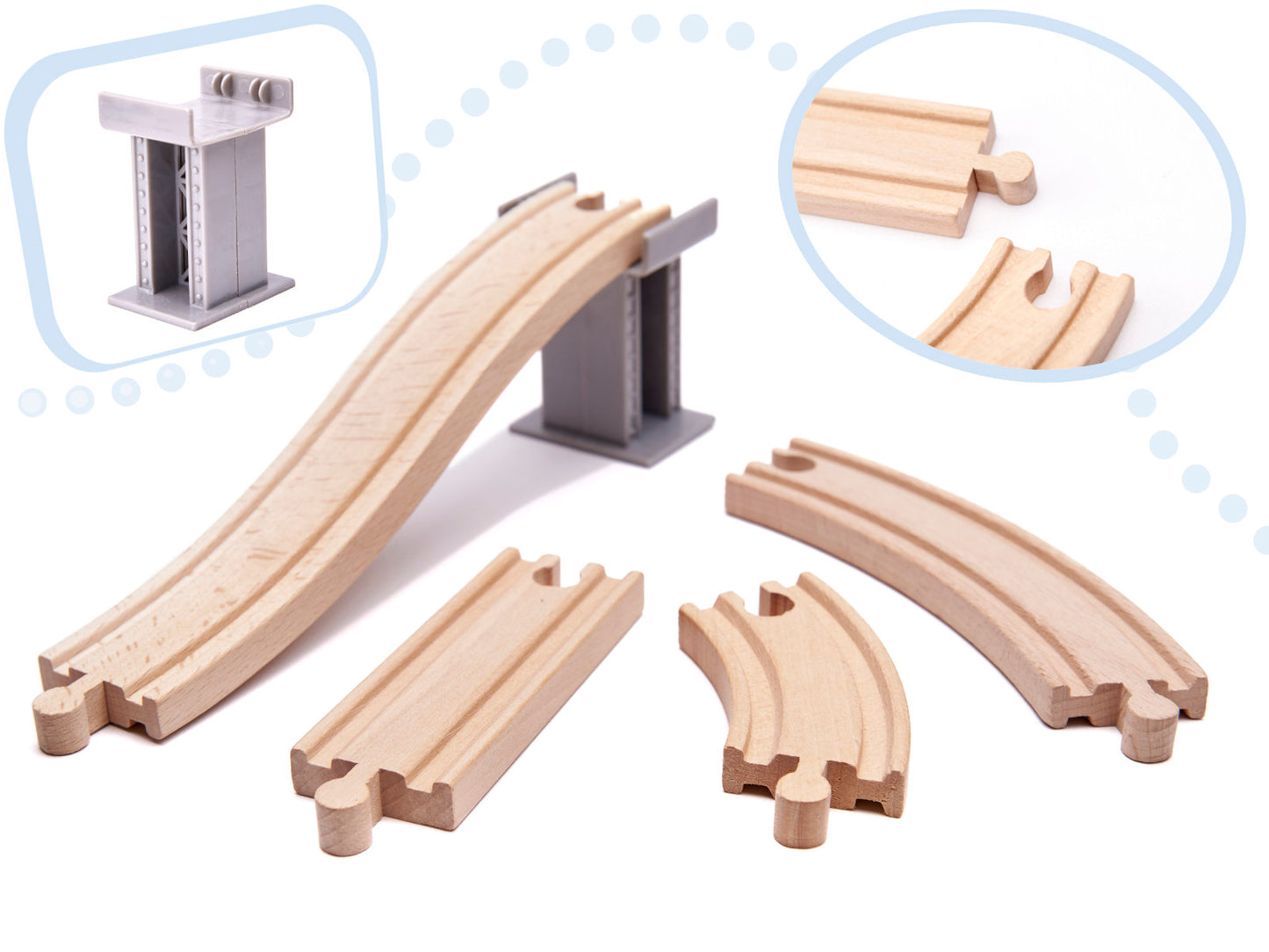 Medinių traukinio vagonėlių bėgiai + 70el – vaizdas 4