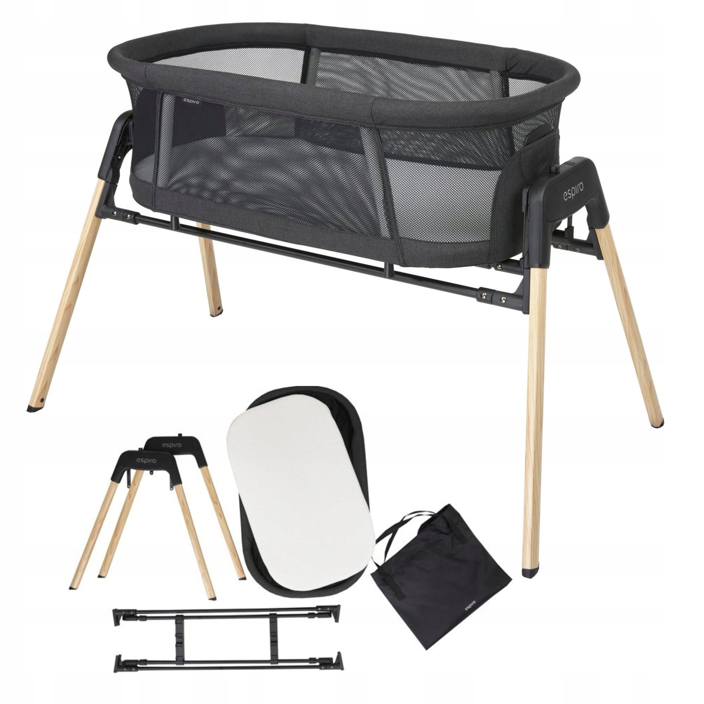 Juoda Medinė Sūpuoklė - Lova – pagrindinis vaizdas