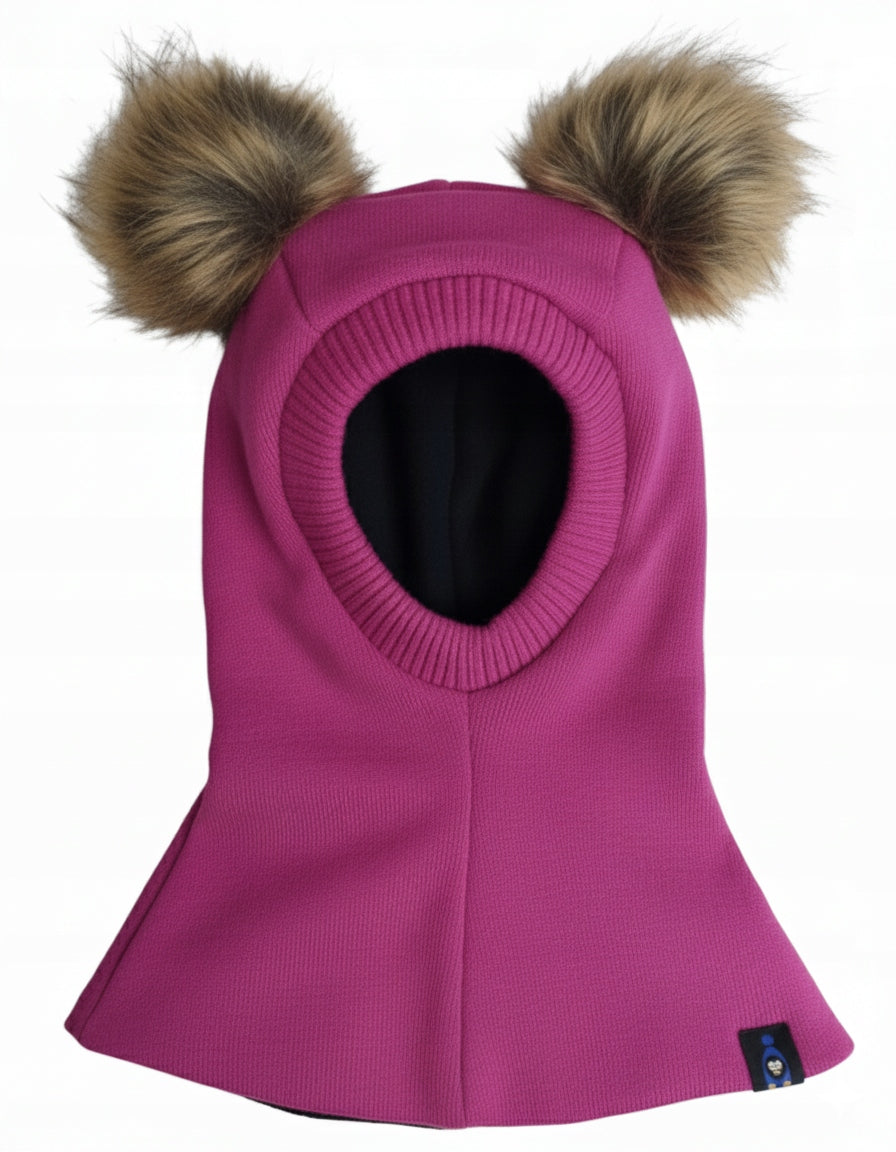 Rožinė vientisa kepurė-šalikas – pagrindinis vaizdas