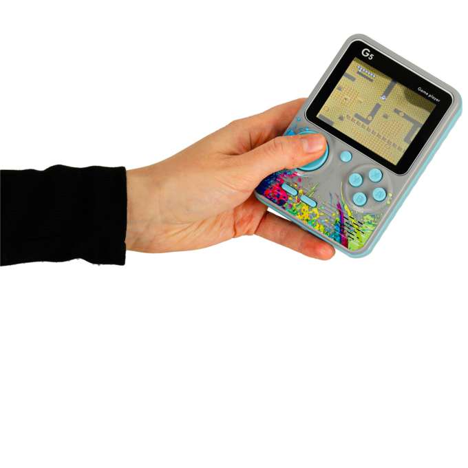 Nešiojama mini elektroninė retro žaidimų konsolė su 500 žaidimų, pakuotė – vaizdas 4